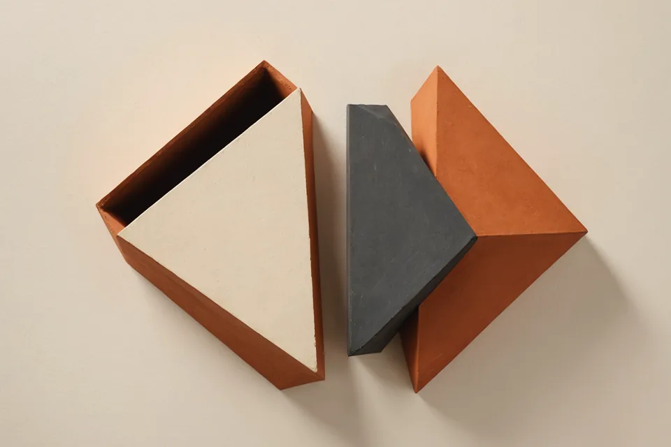 Abstract concept representing two matching dimensions coming into alignment